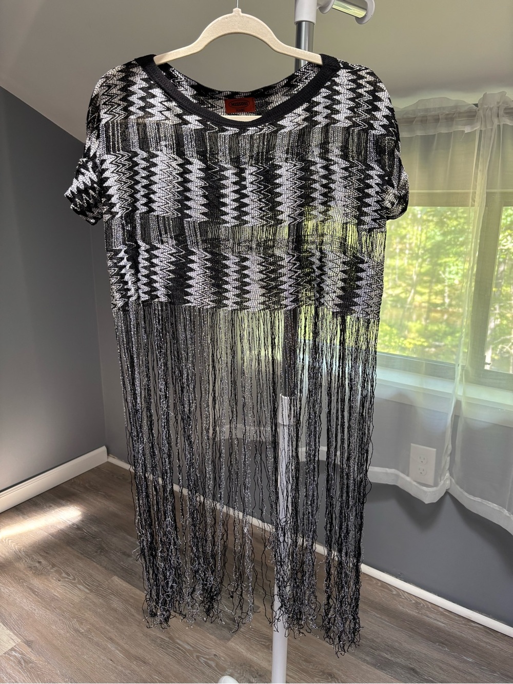 Missoni Black & White Zigzag Fringe Tunic